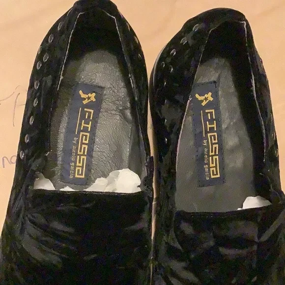 NWB AURELIO GARCIA Fiesso Suede Loafers with Studs - Picture 5 of 11